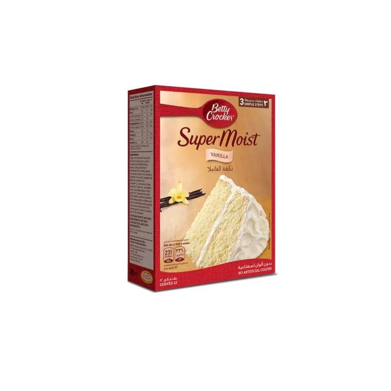 Betty Crocker Vanilla Flavor Mix 500gm × 12 - Carton