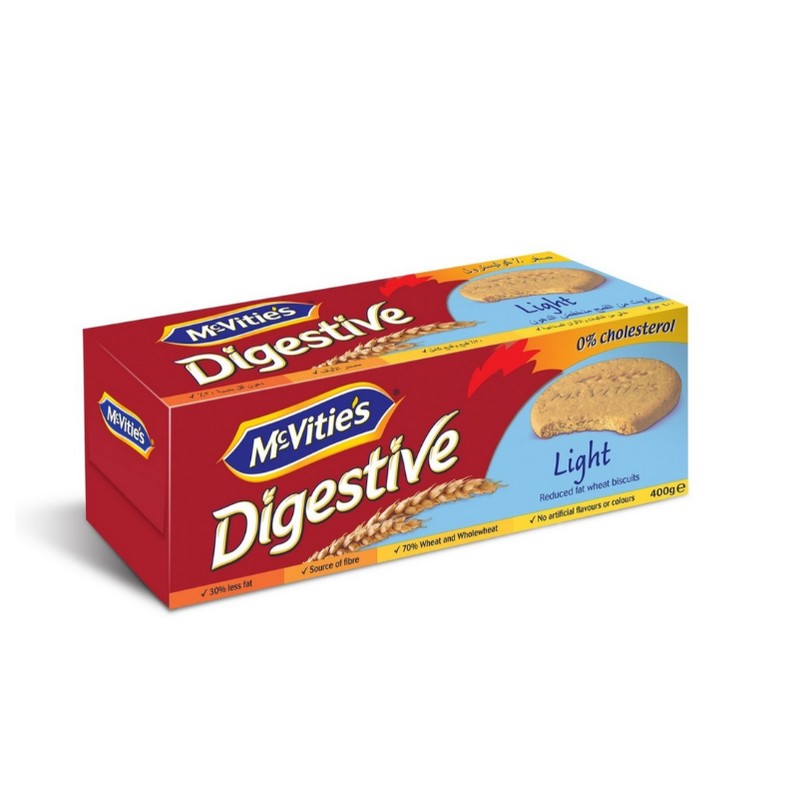 McVitie's Digestive Light Biscuits 400 gm × 20 - Carton