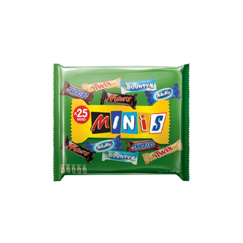 Minis Mixed Chocolate Green 500 gm - Bag