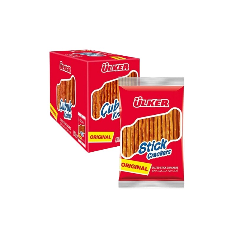 Ulker Salted Stick Crackers 30 gm × 24 Bags × 12 - Carton