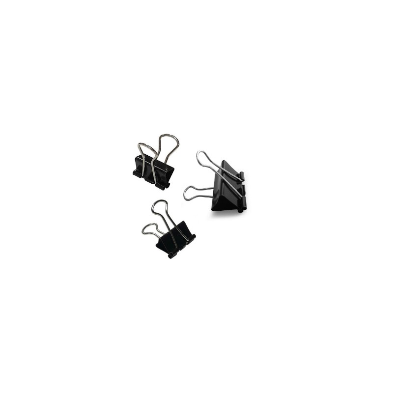 Binder Clips Black size 25 mm × 12 pcs