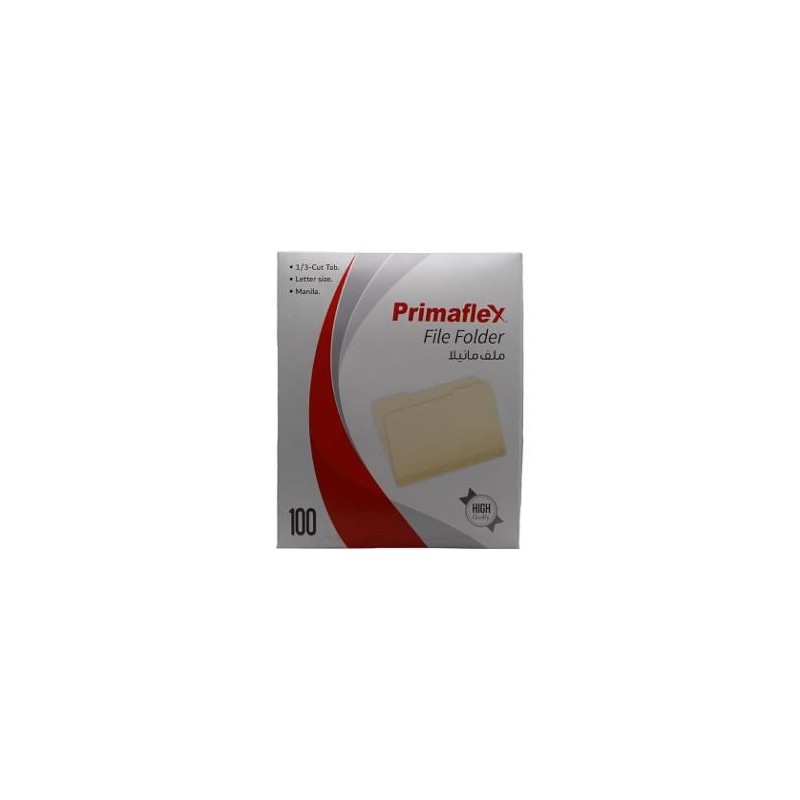 Prima File Folders Letter Size 1-3 Cut 100 pcs