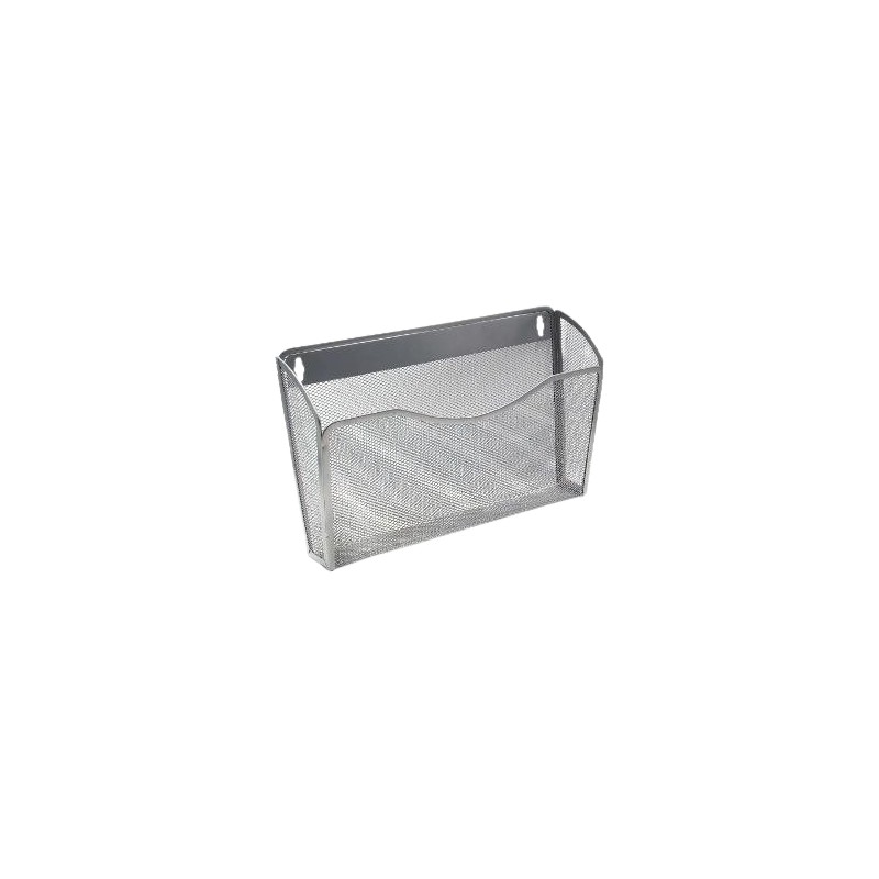 Single Silver Metal Mesh Letter-Size Wall File