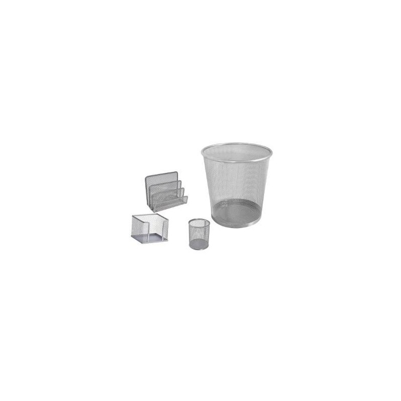 Sliver Metal Mesh Stationery Set 4 Pcs
