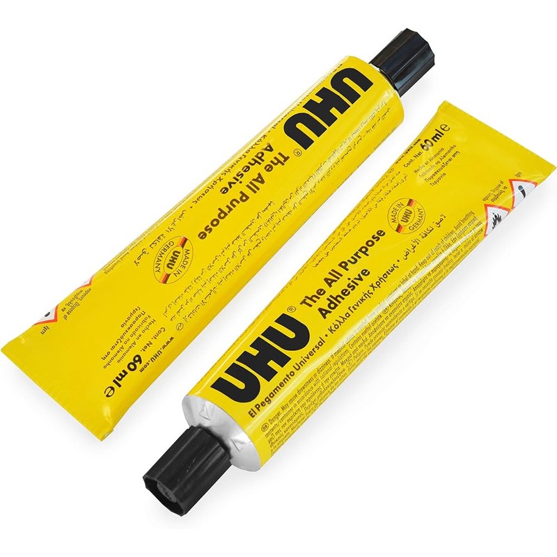 UHU Glue Tube all purpose Adhesive 60 ml × 2 pcs