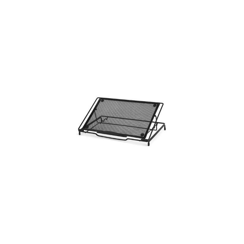 Black Metal Mesh Laptop Rack