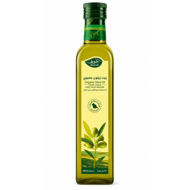 Aljouf Organic Olive Oil 250 ml × 12 - Carton