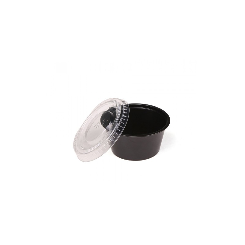 Al-Watania Black Sauce Container With Lid 2 oz × 2000 - Carton
