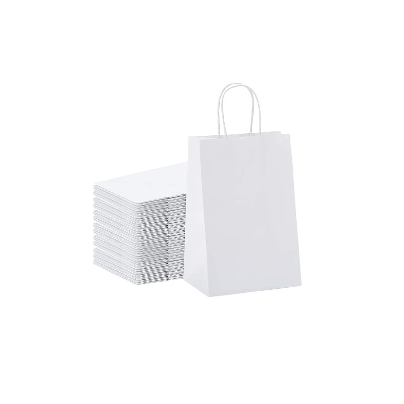 App Paper White Bag With Handle Small Size