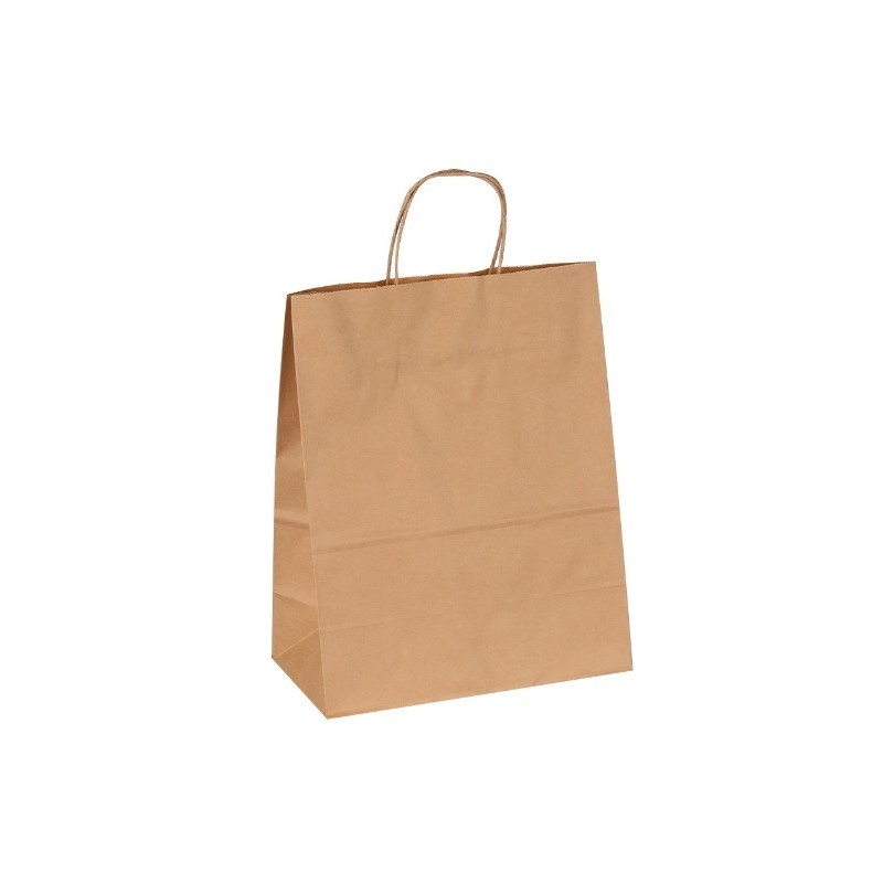Brown Paper Bags with Twisted Handle Medium Size - 175 pcs