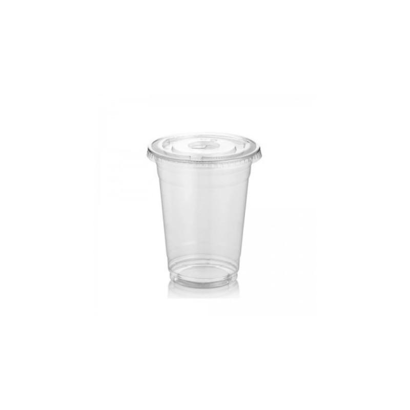 Clear Plastic Cup With Lid 12 oz × 1000 pcs - Carton