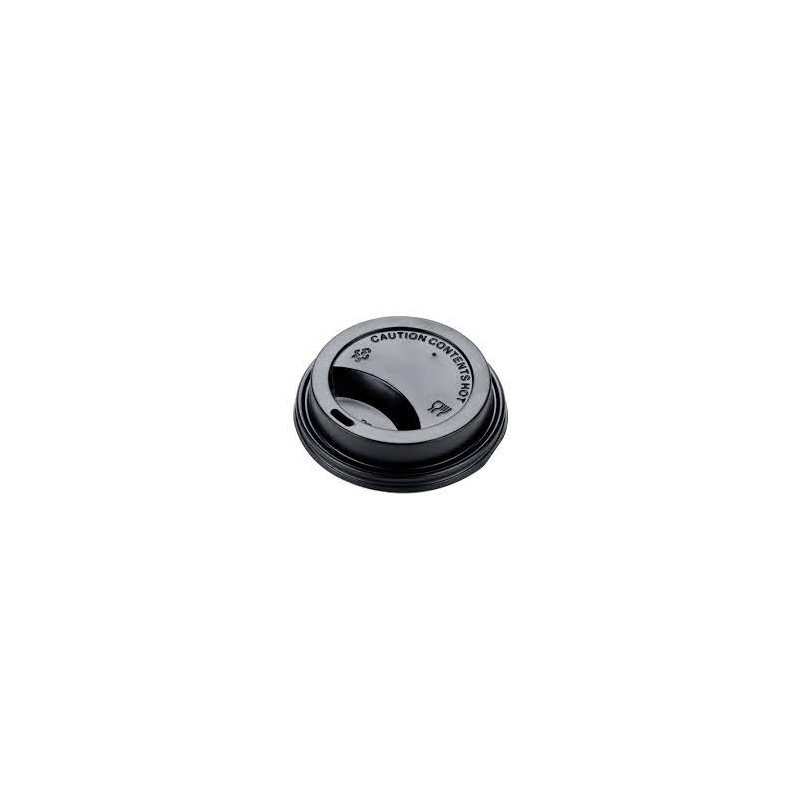 Plastic Cup Lid Black 8 Oz × 500 - Carton