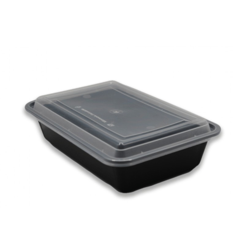Q S Microwavable Rectangle Container With Lid 32 oz × 150 pcs - Carton