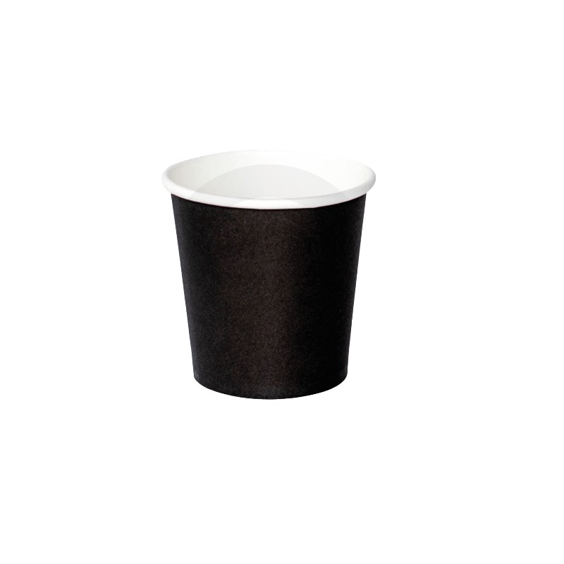 Single Wall Black Paper Cups 8 oz × 1000 pcs - Carton