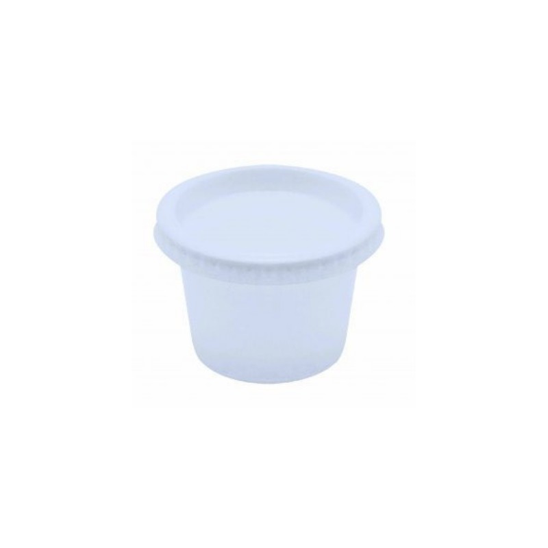 Watania Plastic White Container With Lid 1 oz × 2000 - Carton