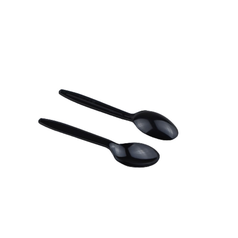 Black Ice Cream Plastic Spoon 1000 pcs