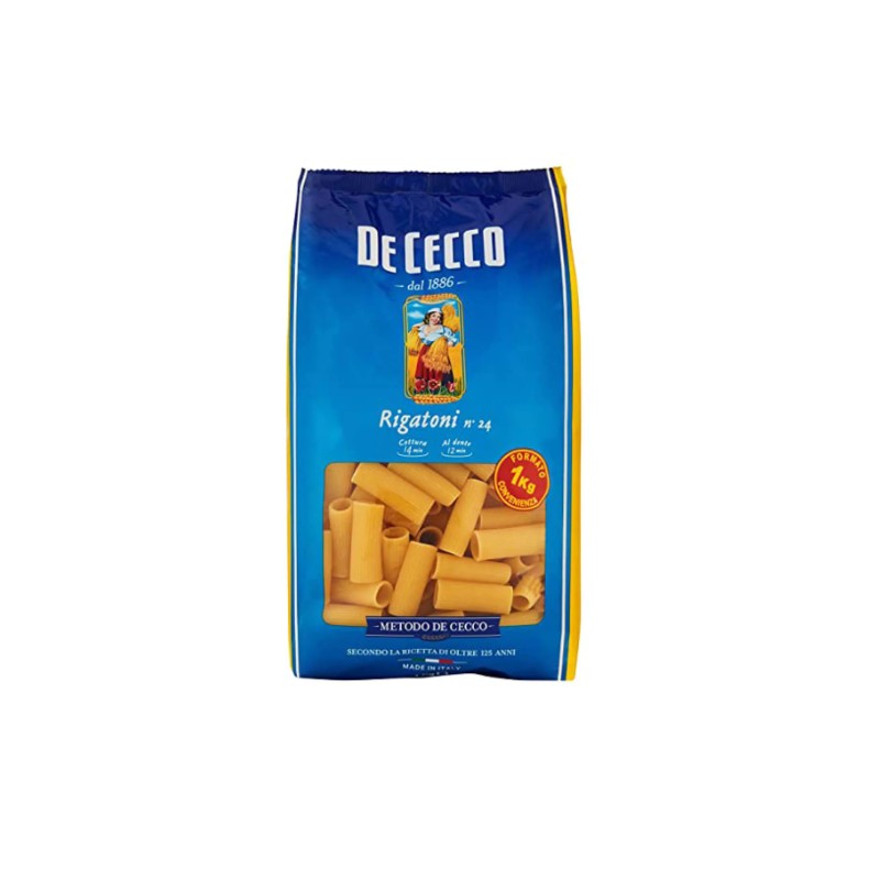 Dececco Rigatoni Pasta 1 kg × 12 - Carton