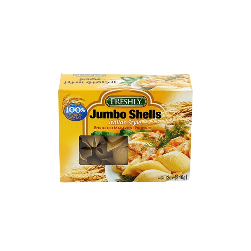 Freshly Jumbo Shells Pasta 340 gm × 12 - Carton