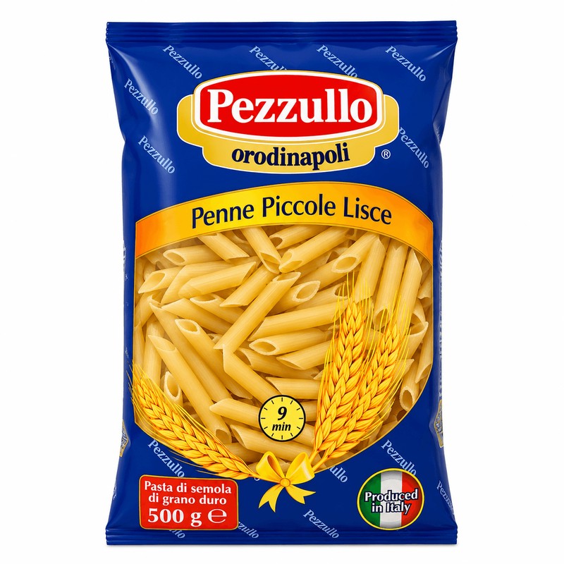 Pezzullo Macaroni Penne Piccole Lisce No. 91 500 gm × 12 - Carton