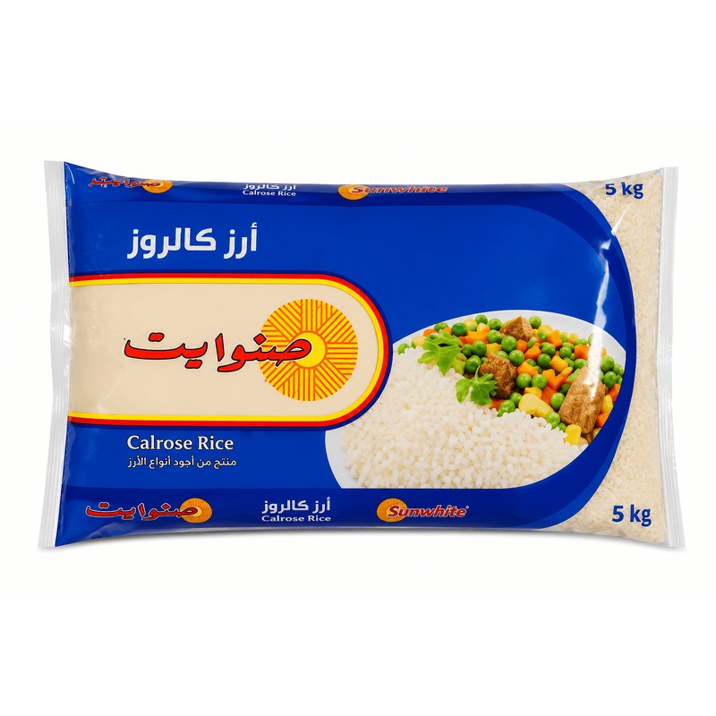 Sunwhite Calrose Rice 5 kg × 6 - Carton