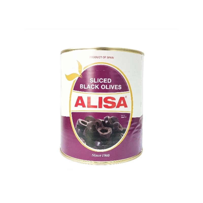 Alisa Sliced Black Olives 3150 gm × 6 - Carton