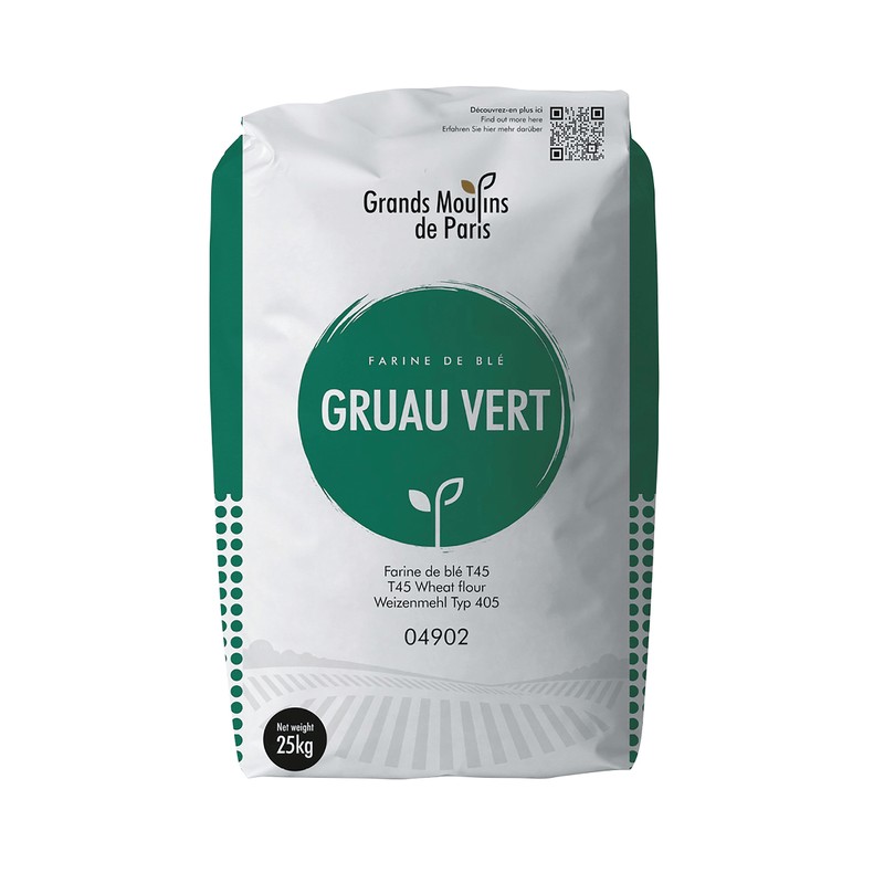 Grands Moulins de Paris Gruau Vert Wheat Flour T45 – For Pastries 25 kg
