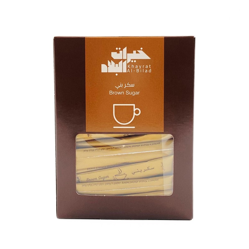 Khayrat Al Bilad Brown Sugar Sticks 100 pcs × 24 - Carton
