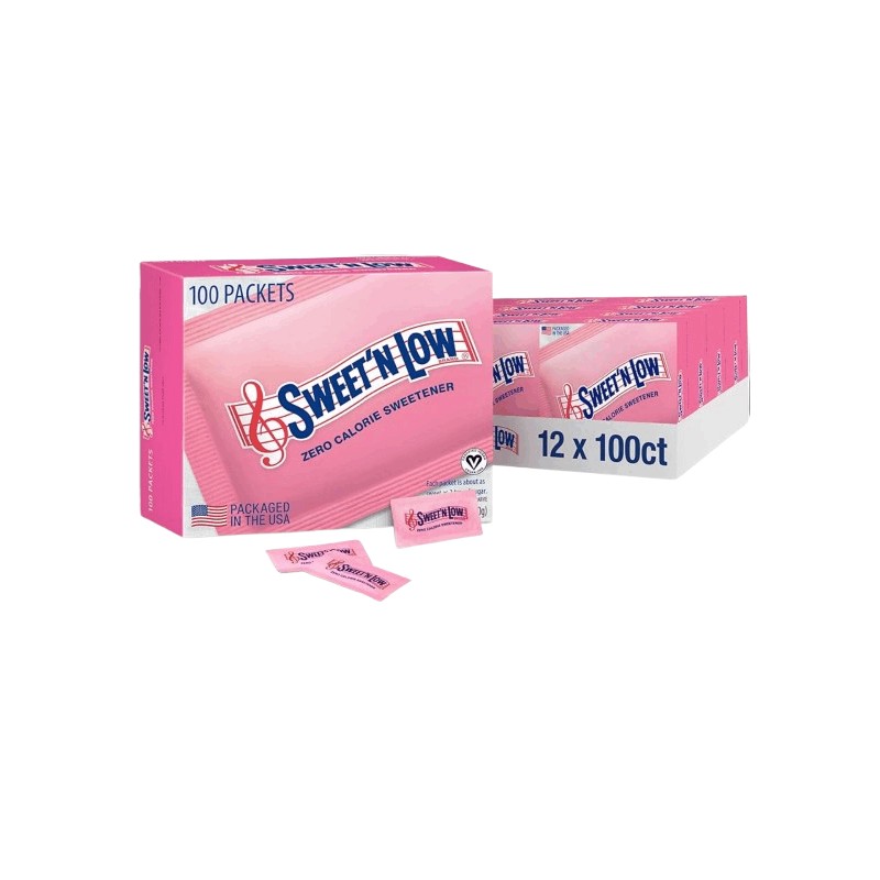 Sweet'N Low Sweetener 200 Sachets × 12 Packs - Carton