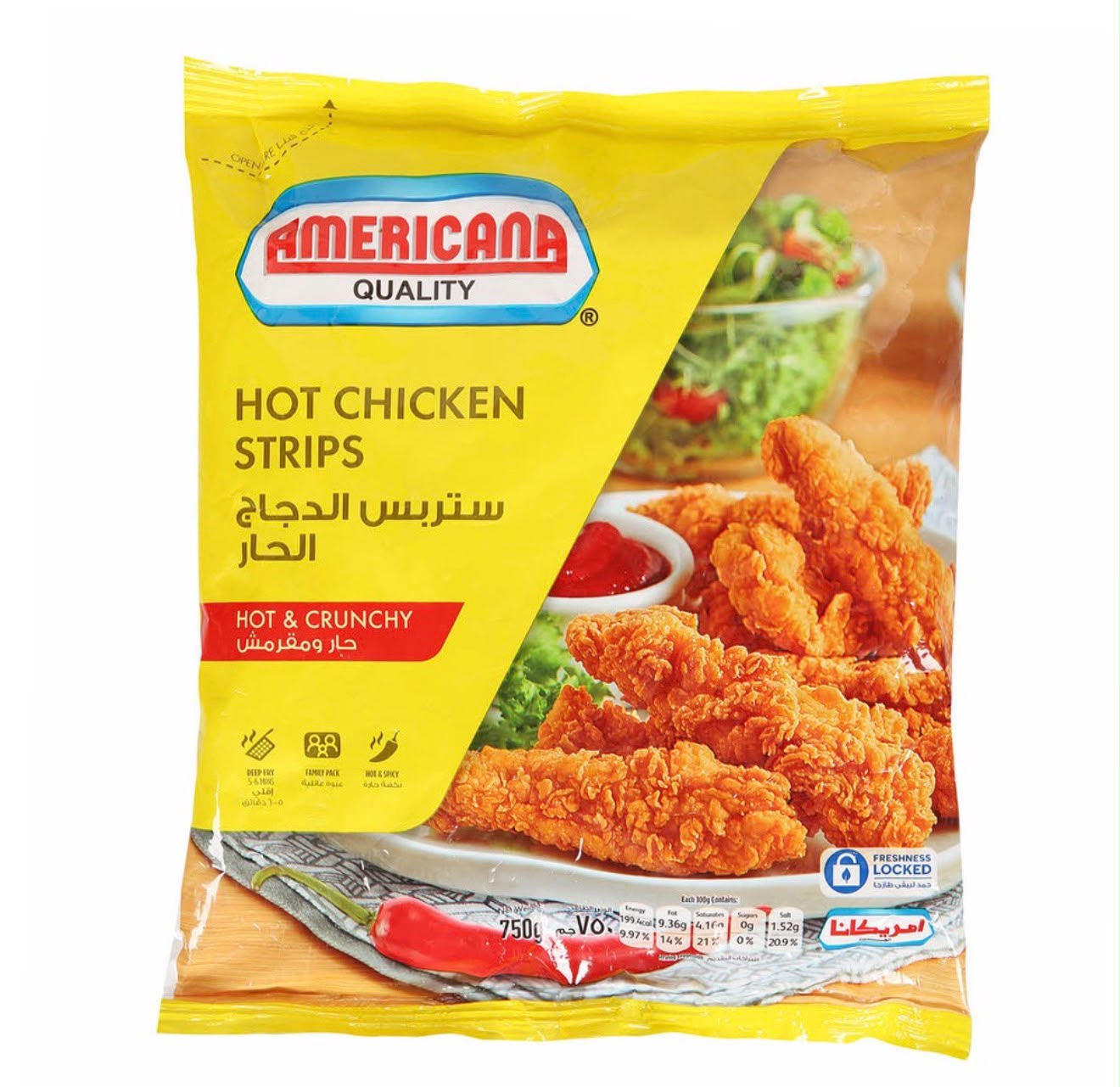 Americana Chicken Strips Spicy 750 g