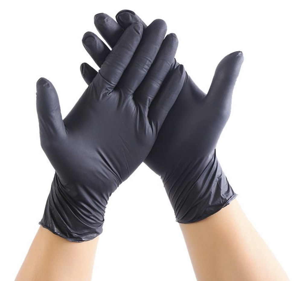 Black vinyl gloves, large, powder-free, carton of 1000 pcs