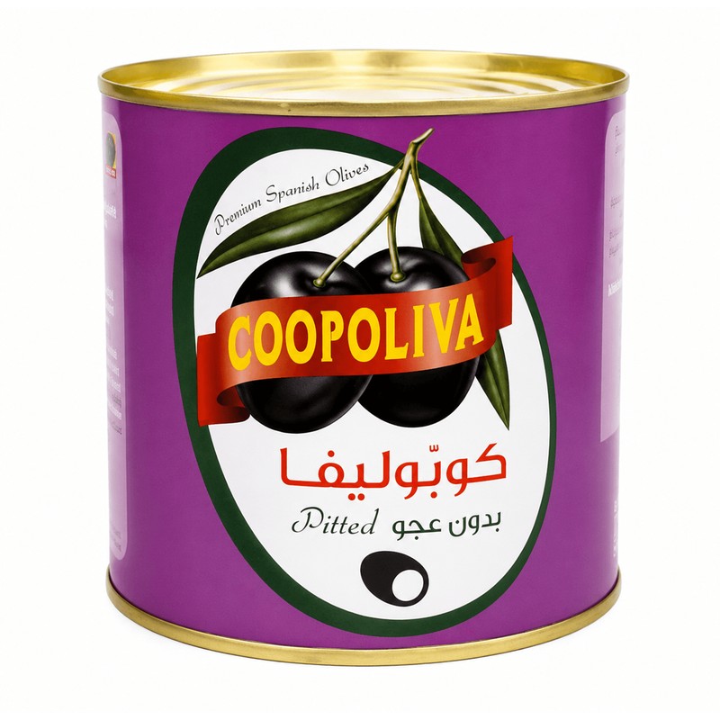Coopoliva Black Olives Pitted 1200 gm × 6 - Carton