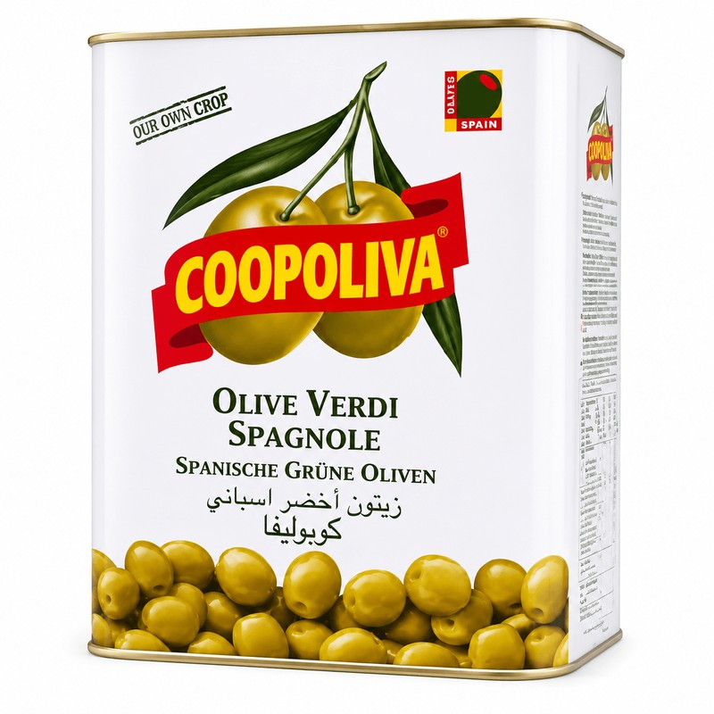 Coopoliva Green Olives 5 kg × 2 - Carton
