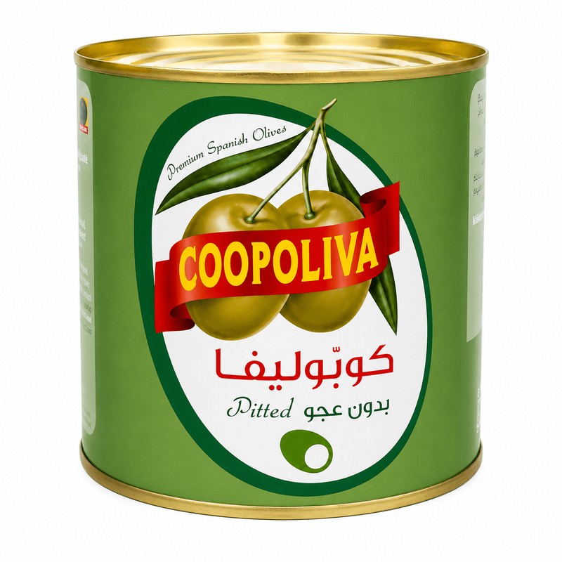 Coopoliva Green Olives Pitted 1200 gm × 6 - Carton