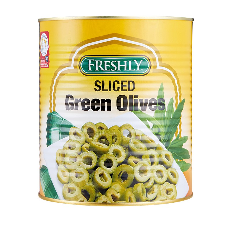 Freshly Sliced Green Olives 3 kg × 6 - Carton