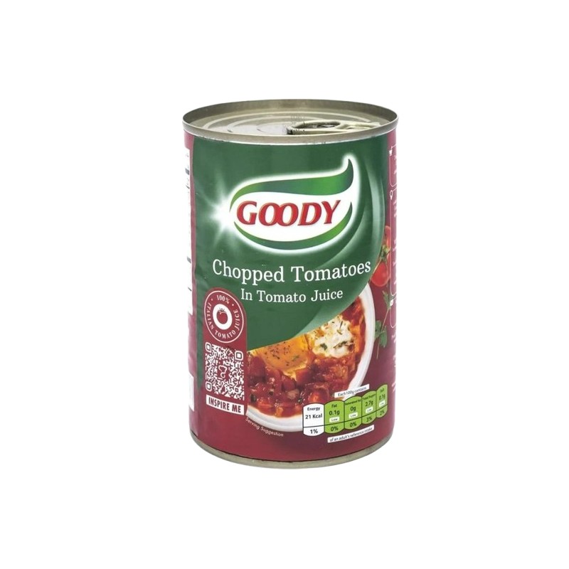 Goody Chopped Tomatoes in Tomato Juice 400 gm × 24 - Carton