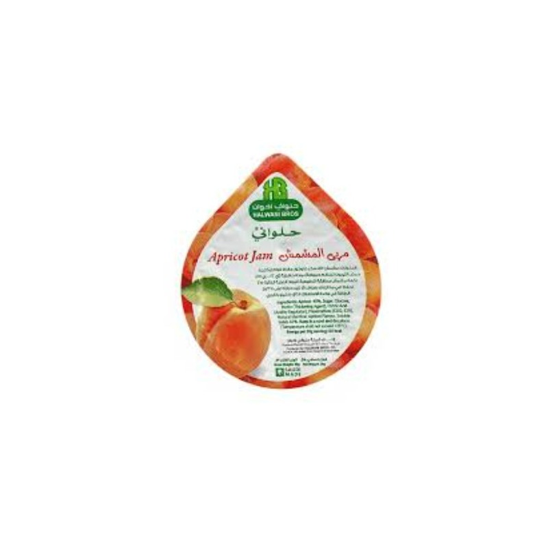 Halwani Apricot Jam Plastic 30 gm × 100 - Carton