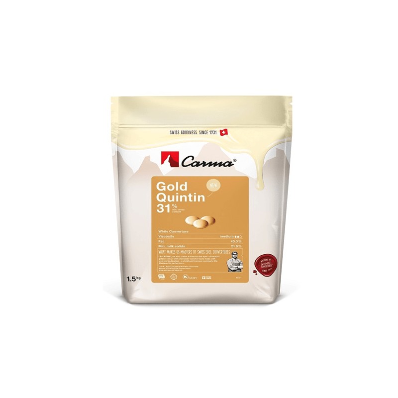 Carma Gold Quintin 31 % Couverture Chocolate Coins 1.5 kg