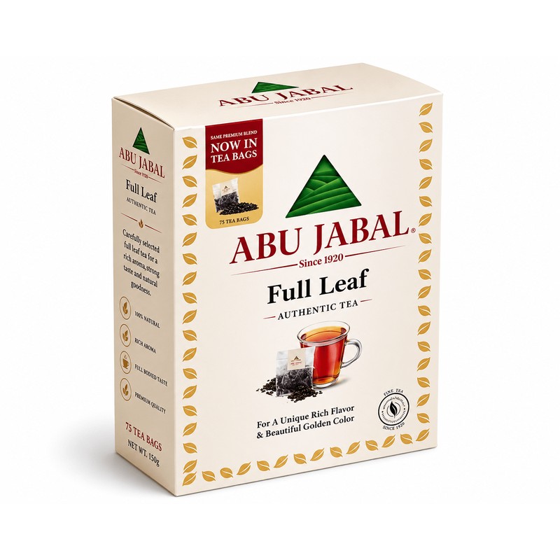 Abu Jabal Full Leaf Tea 75 Bags × 24 - Carton