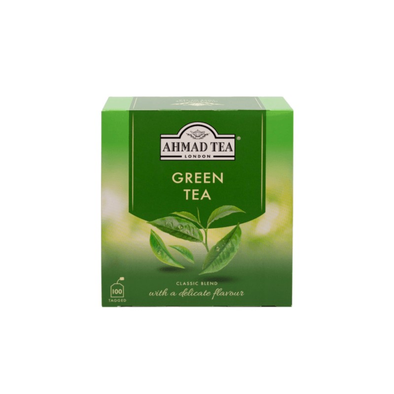 Ahmed Tea Green Tea 100 Bags × 12 - Carton