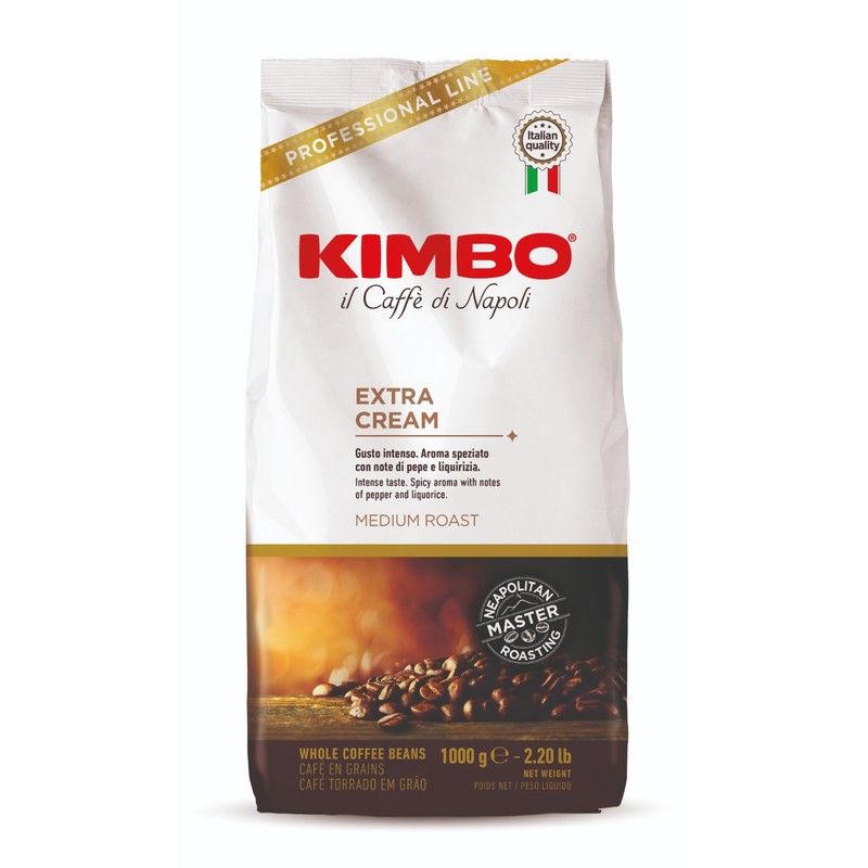 Kimbo Extra Cream Coffee Beans Medium Roast 1 kg