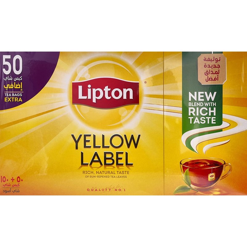 Lipton Yellow Label Black Tea 50 pcs × 12 - Carton