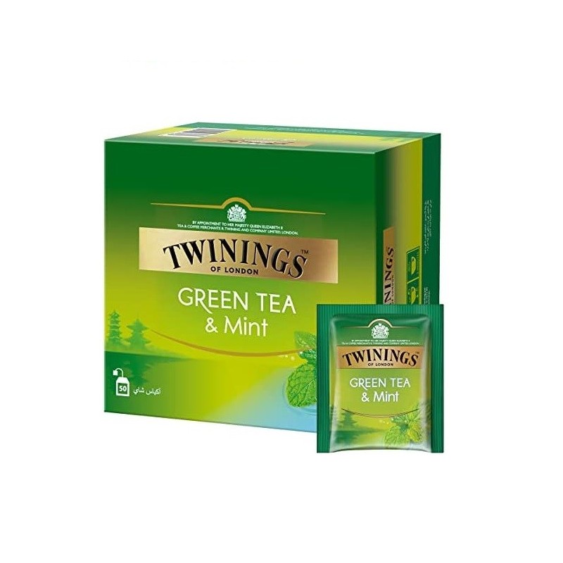 Twinings Green Tea And Mint 50 bags × 6 - Carton