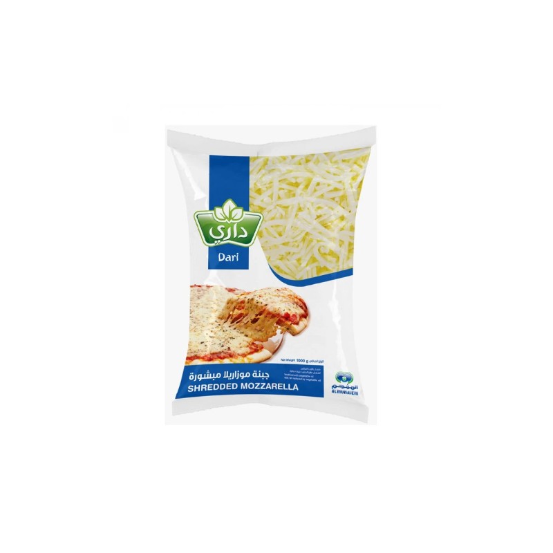 Dari Mozzarella Shredded Cheese 2 kg × 5 - Carton