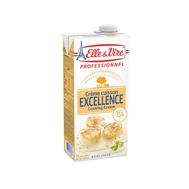 Elle & Vire Cooking Cream 1 L × 12 - Carton