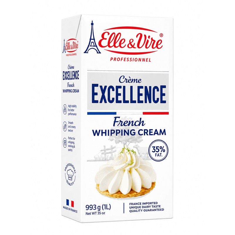 Elle & Vire Whipping Cream 1 L × 12 - Carton