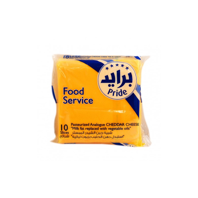 Pride Pasteurized Analogue Cheddar Cheese Slices 170 gm × 24 - Carton