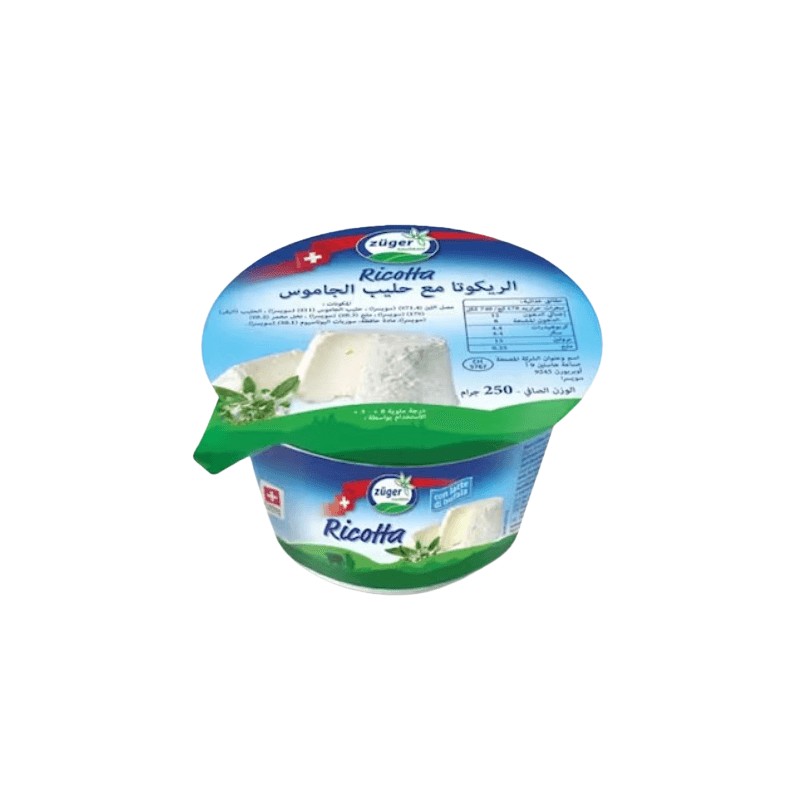 Zuger Ricotta Cheese With Buffalo Milk 250 gm × 4 - Carton