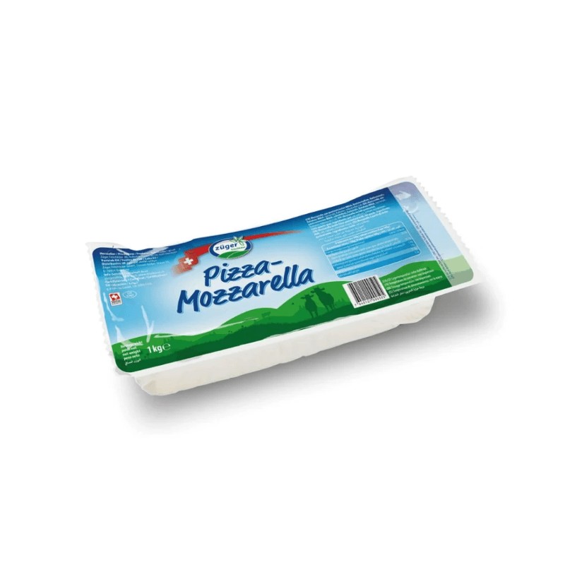 Zuger Mozzarella Cheese Block 35% - 1 kg × 10 - Carton