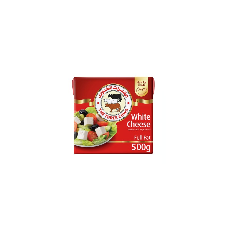 3 Cows Cows White Cheese Full Cream 500 gm × 24 - Carton
