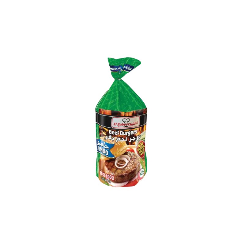 AL Kabeer Beef Burger Jumbo Chargrilled 1 kg  × 6 - Carton